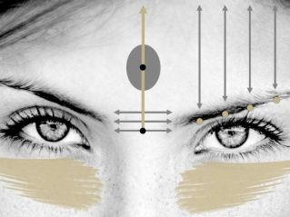 forehead with facial reflexology diagram